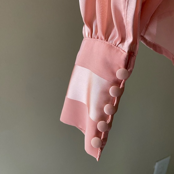 Translucent Pink Blouse size Small - Picture 3 of 3